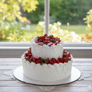 Fresh fruit cake strawberry