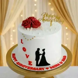 Heartfelt Wishes Anniversary Cake