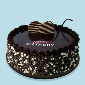 Choco-Chip Truffle Birthday Cake(Eggless )