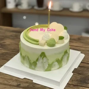 Pistachio & White Chocolate Birthday Cake(Eggless )