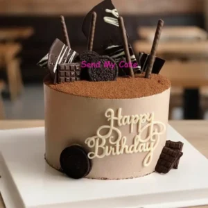 Eggless Chocolate Loaded Oreo Birthday Cake