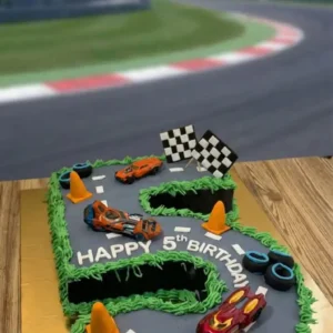 Zooming Race Car Birthday Cake