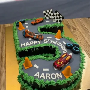 Zooming Race Car Birthday Cake