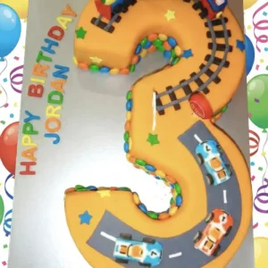 Construction Site Builder Birthday Cake