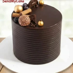 Eggless Dark Chocolate Truffle Decadence Cake