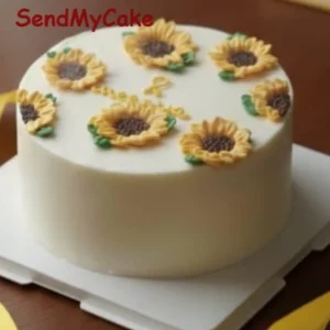 Cheerful Eggless Sunflower Buttercream Cake