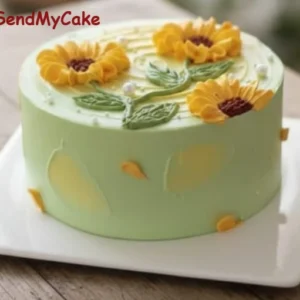 Sunflowers Birthday Cake (Eggless)