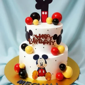 2-Tier Mickey Mouse Birthday Cake (Eggless)