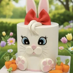 Cute Bunny Rabbit Birthday Cake (Eggless)