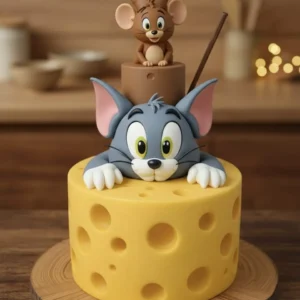 Tom And Jerry Two Step Cake Eggless