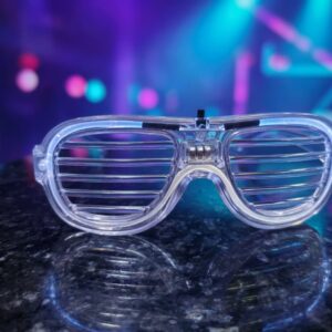 White LED Shutter Shades - Battery Operated Light-Up Glow Glasses