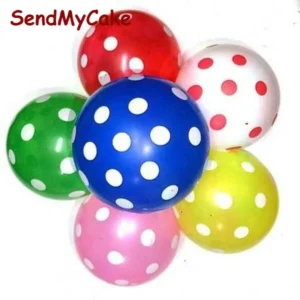 Pack of 50 Multicolor Polka Dot Latex Balloons