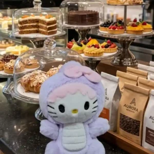 Sanrio Hello Kitty Lavender Dragon Plush Keyring – Limited Edition Trending Bag Charm