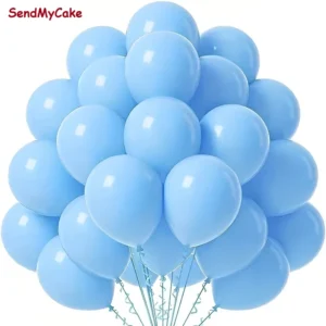 50-Piece Light Blue Latex Balloon Pack