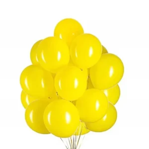 50 Pcs Solid Yellow Latex Balloons Pack