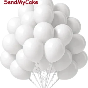 Premium White Latex Balloons - 50 Piece Pack