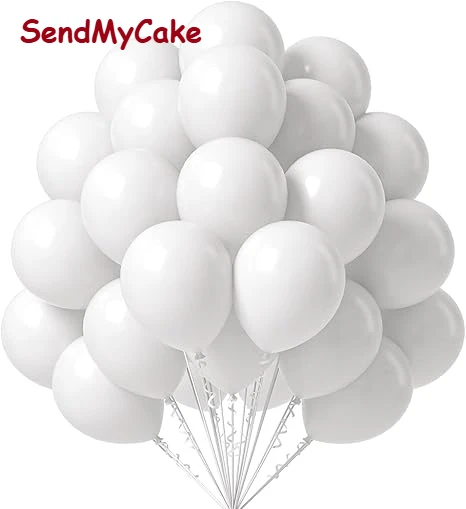 Premium White Latex Balloons - 50 Piece Pack