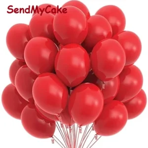 Vibrant Red  Balloon For Celebration 50 Pieces