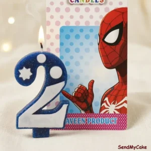 Patterned Number 2 Birthday Candle - 1 Piece