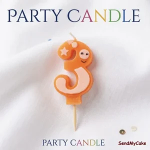 Premium Number 3 Cartoon Character Birthday Candle - 1 Piece