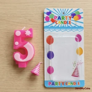 Premium Number 5 Designer Party Candle - 1 Piece