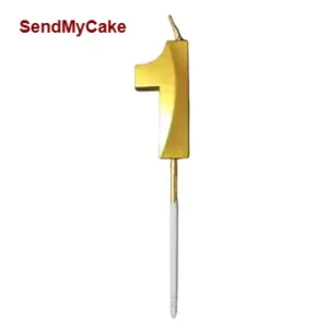 Premium Golden Twist Number 1 Birthday Candle - 1 Piece