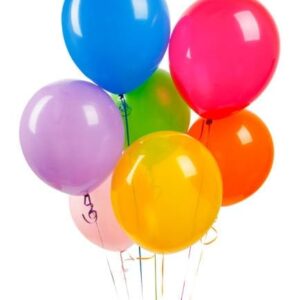 Assorted Multi-Color Latex Party Balloons - Pack of 25