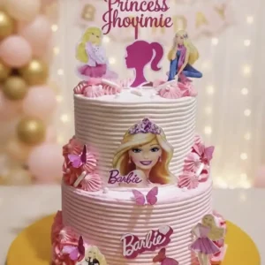 Dreamy Barbie 2-Tier Eggless Birthday Cake