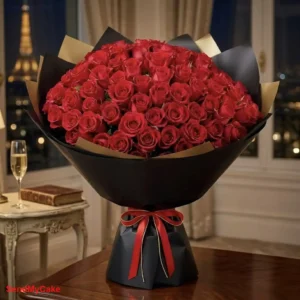 Grand Etoile 100 Red Roses Premium Bouquet