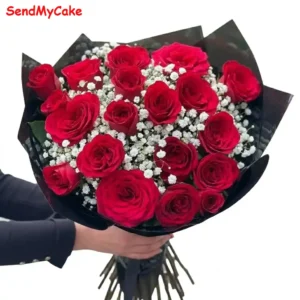 Midnight Romance 100 Red Roses Premium Bouquet